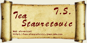 Tea Stavretović vizit kartica